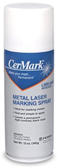 Black Aluminum Laser Marking Spray Can - 12oz Aerosol