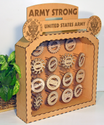 Army Display made with Laser Jump Start's Laser Jump Start Vol. III