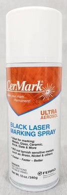 Black Metal Laser Spray Can - 2oz Aerosol